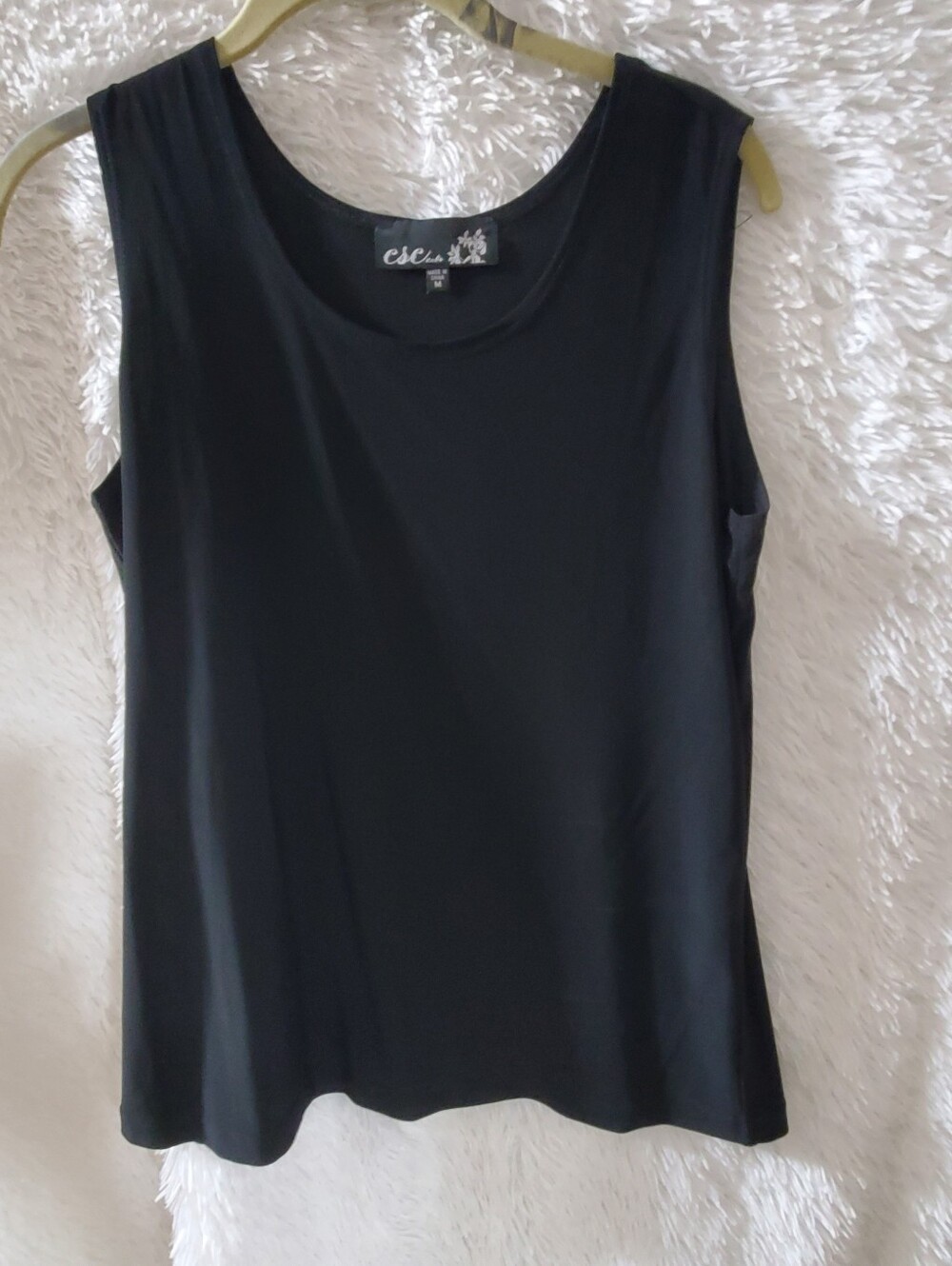 CSC Collection Black Scoop Neck Tank Top